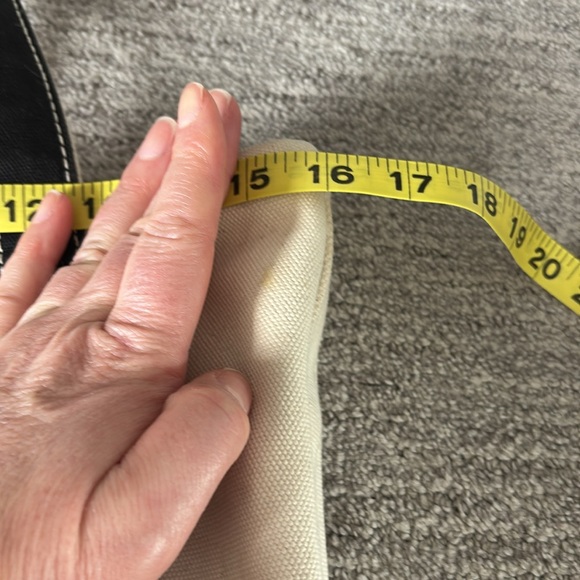 Lands' End Black and Cream Tote Bag with Sturdy Handles - Picture 7 of 10